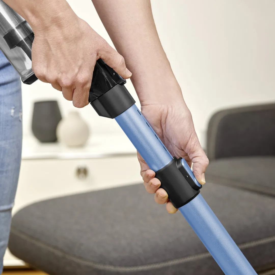 Severin HV 7151 S'Power Slim Stofzuiger - Zwart/Babyblauw