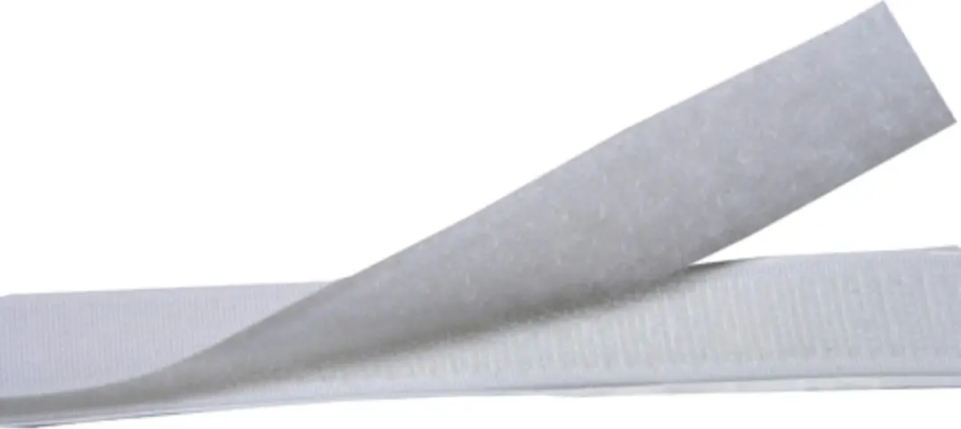 Velcro Zelfklevend Klittenband Wit, 2cm breed, Set Lusband + Haakband, Per Meter