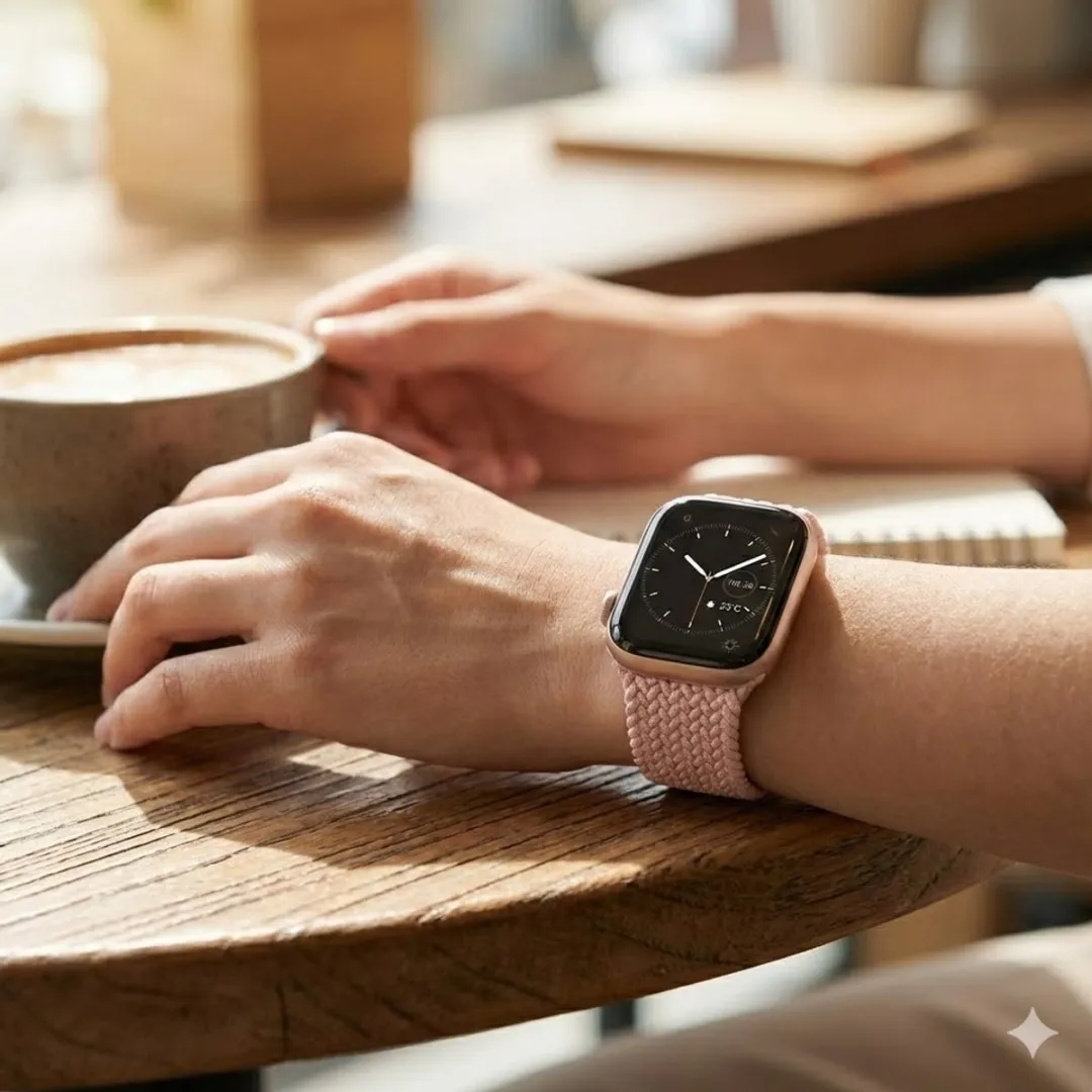 NUVEX Licht Beige Horlogeband Apple Watch - One Size