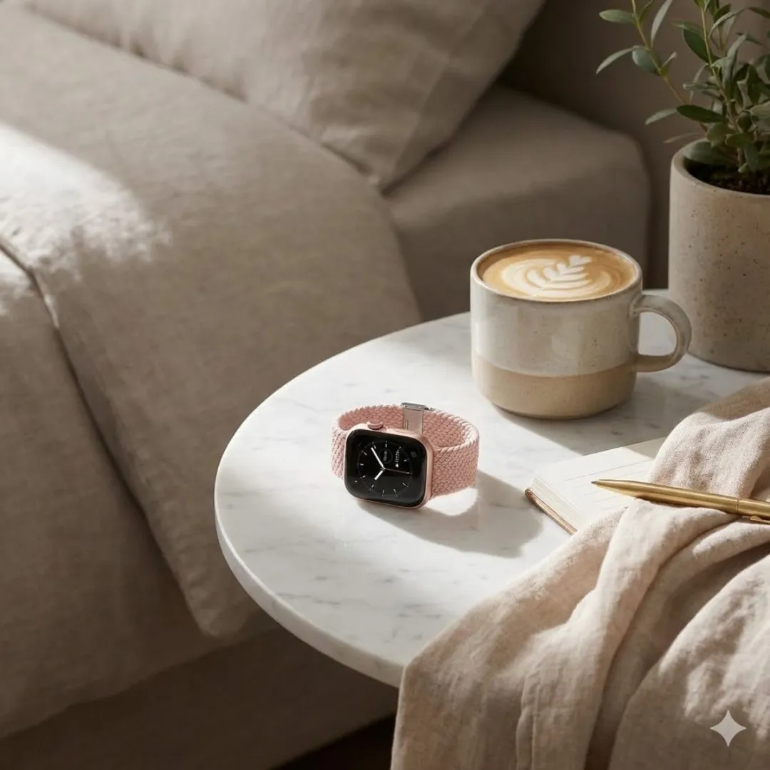 NUVEX Licht Beige Horlogeband Apple Watch - One Size