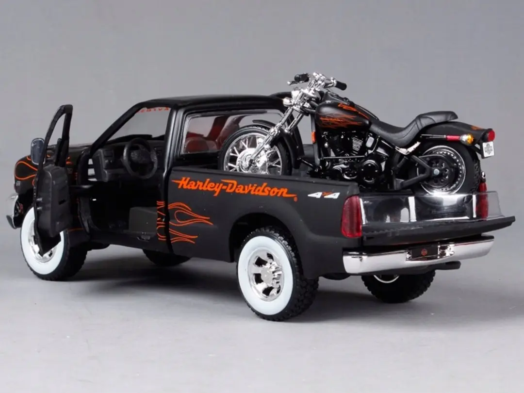 Maisto Ford F-350 Pickup 1:24 - Zwart - afbeelding 3 van 6