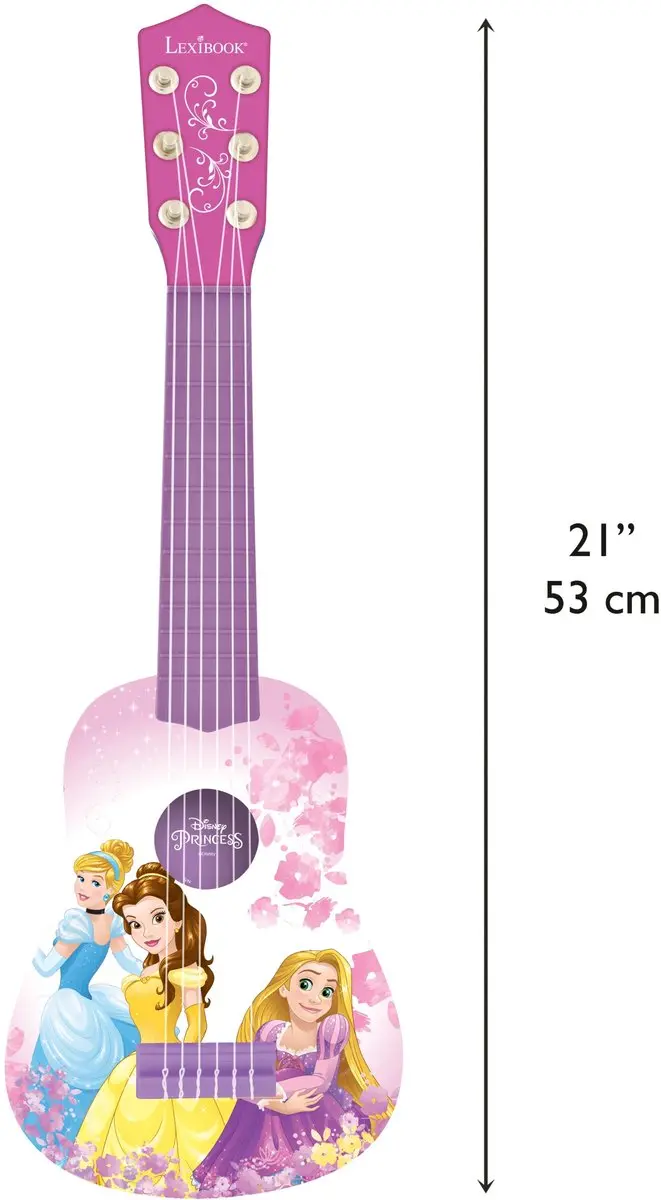 Lexibook Disney Prinses Mijn Eerste Gitaar 21 inch - Roze - afbeelding 4 van 6