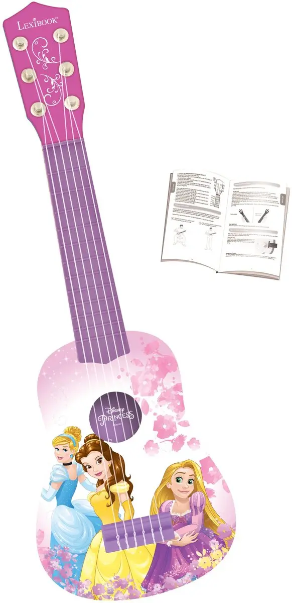 Lexibook Disney Prinses Mijn Eerste Gitaar 21 inch - Roze - afbeelding 3 van 6