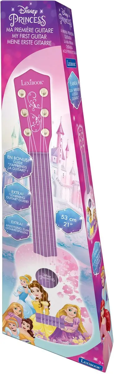 Lexibook Disney Prinses Mijn Eerste Gitaar 21 inch - Roze - afbeelding 2 van 6