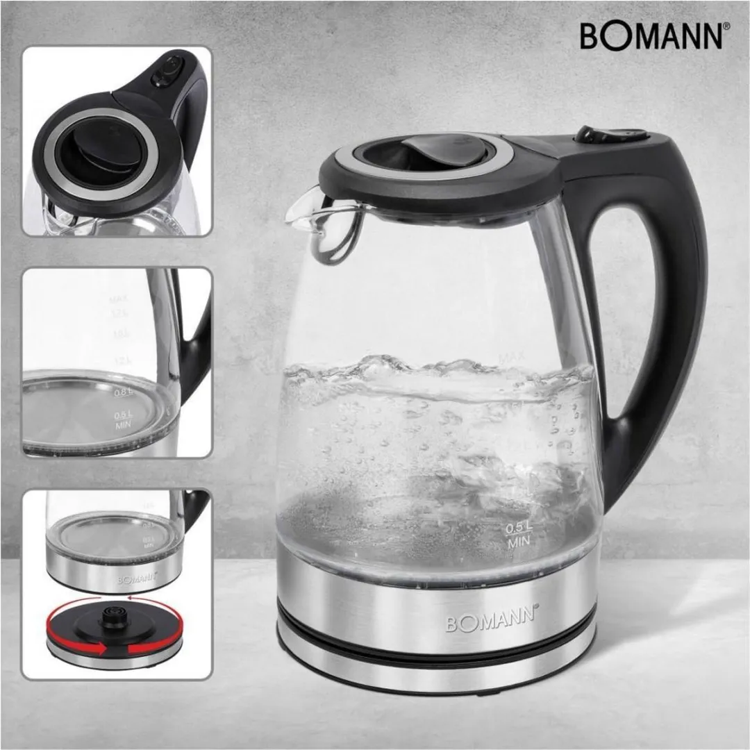 Bomann WKS 6032 Waterkoker 1,7L - Blauw - afbeelding 3 van 3