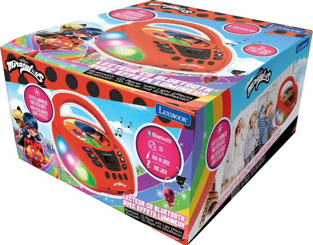 Lexibook Miraculous Ladybug RCD109MI CD-speler - Rood - afbeelding 2 van 6