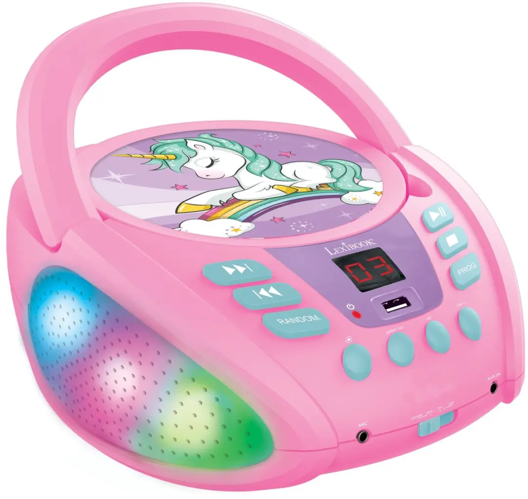 Unicorn Bluetooth Portable CD player met verlichting en USB