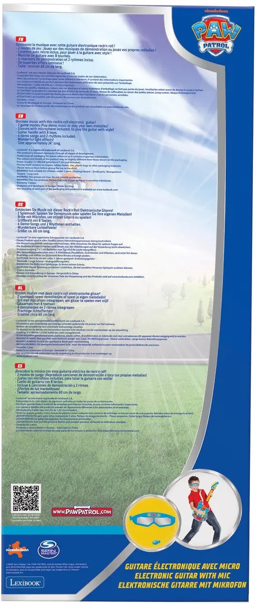 Lexibook Paw Patrol Verlichtingsgitaar - Blauw - afbeelding 2 van 6