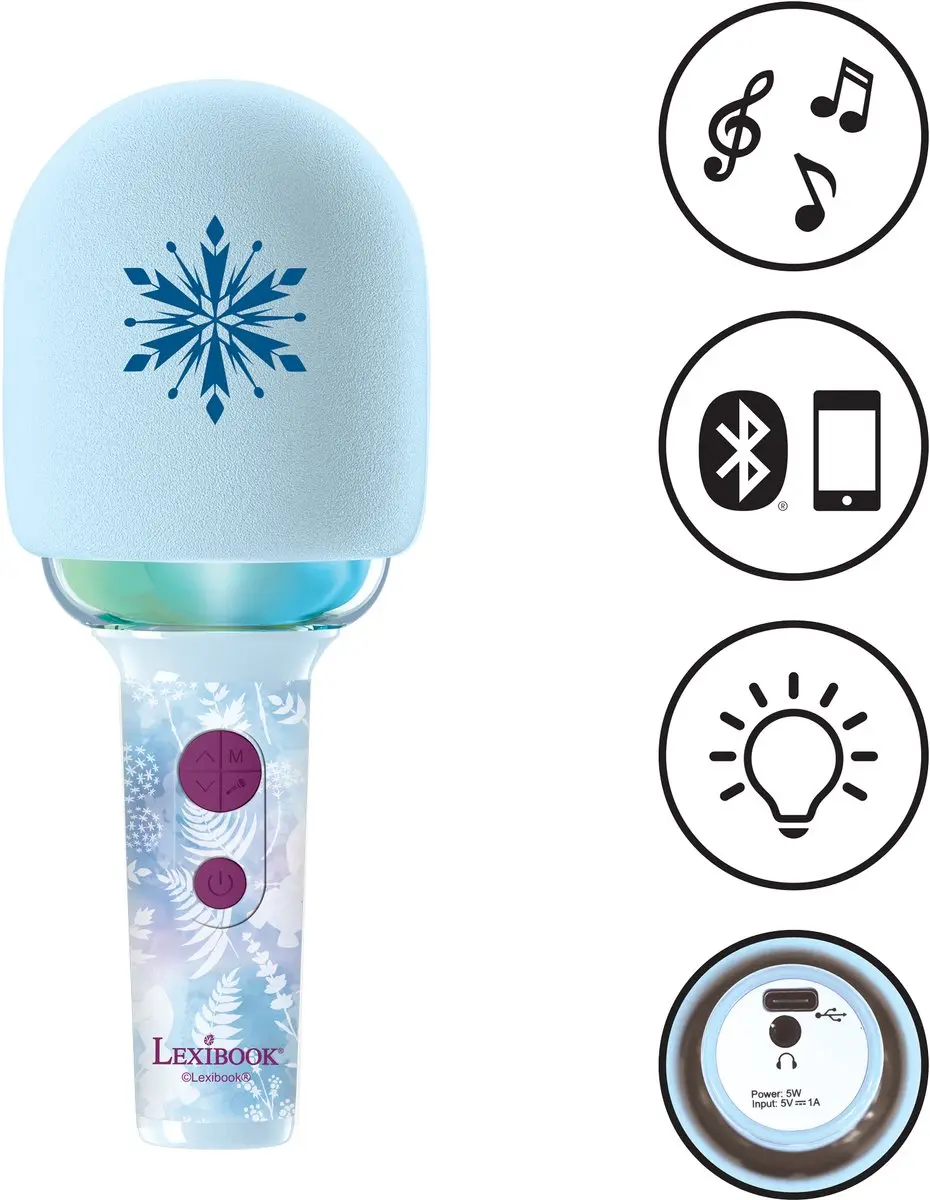 Lexibook Frozen Bluetooth Karaoke Microfoon MIC280FZ - afbeelding 4 van 6