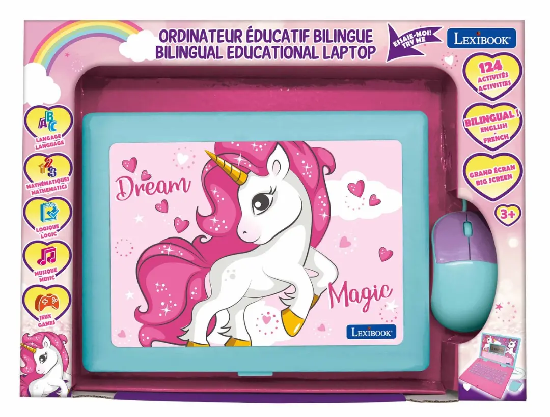 Lexibook Unicorn JC601UNIi1 Educatieve Laptop - Roze - afbeelding 5 van 6