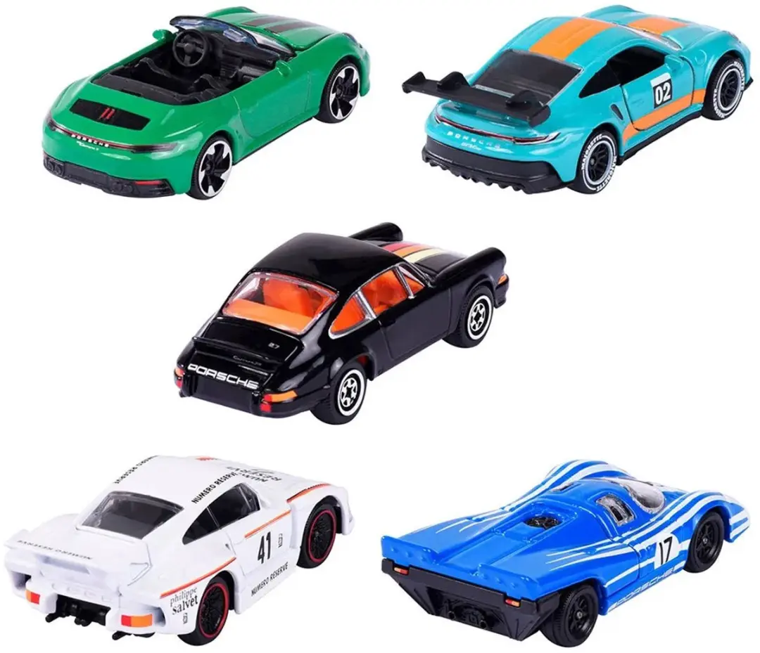 Majorette Porsche Sportwagens - 5 stuks - afbeelding 3 van 6