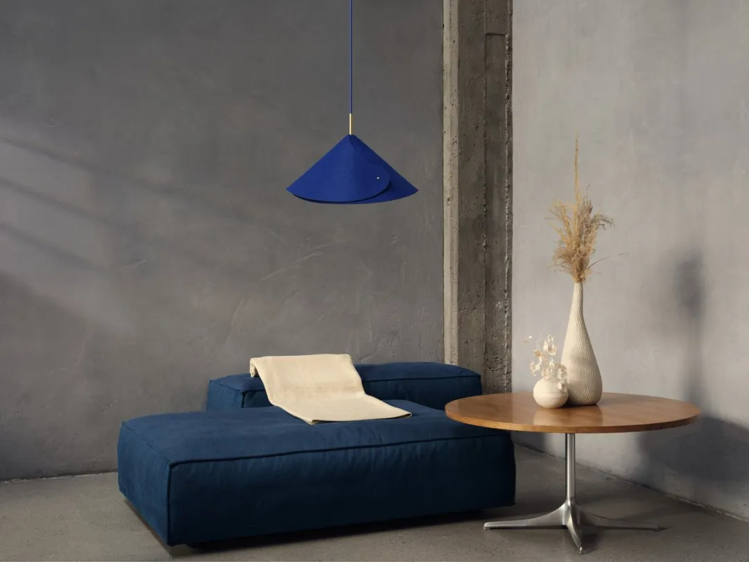 Osram Decor Flip Hanglamp E14 Blauw 500mm - Staal/Vilt - afbeelding 6 van 6