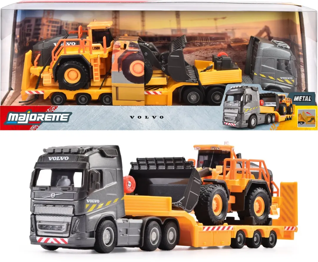 Majorette Volvo FH16 Truck met Oplegger en Wiellader