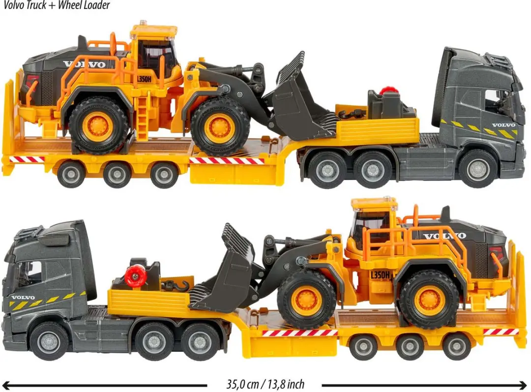 Majorette Volvo FH16 Truck met Oplegger en Wiellader - afbeelding 5 van 6