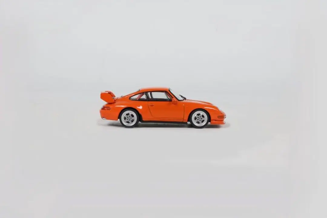 Porsche 911 (993) RS Clubsport 1995 Oranje Modelauto 1/43 Solido - afbeelding 2 van 3