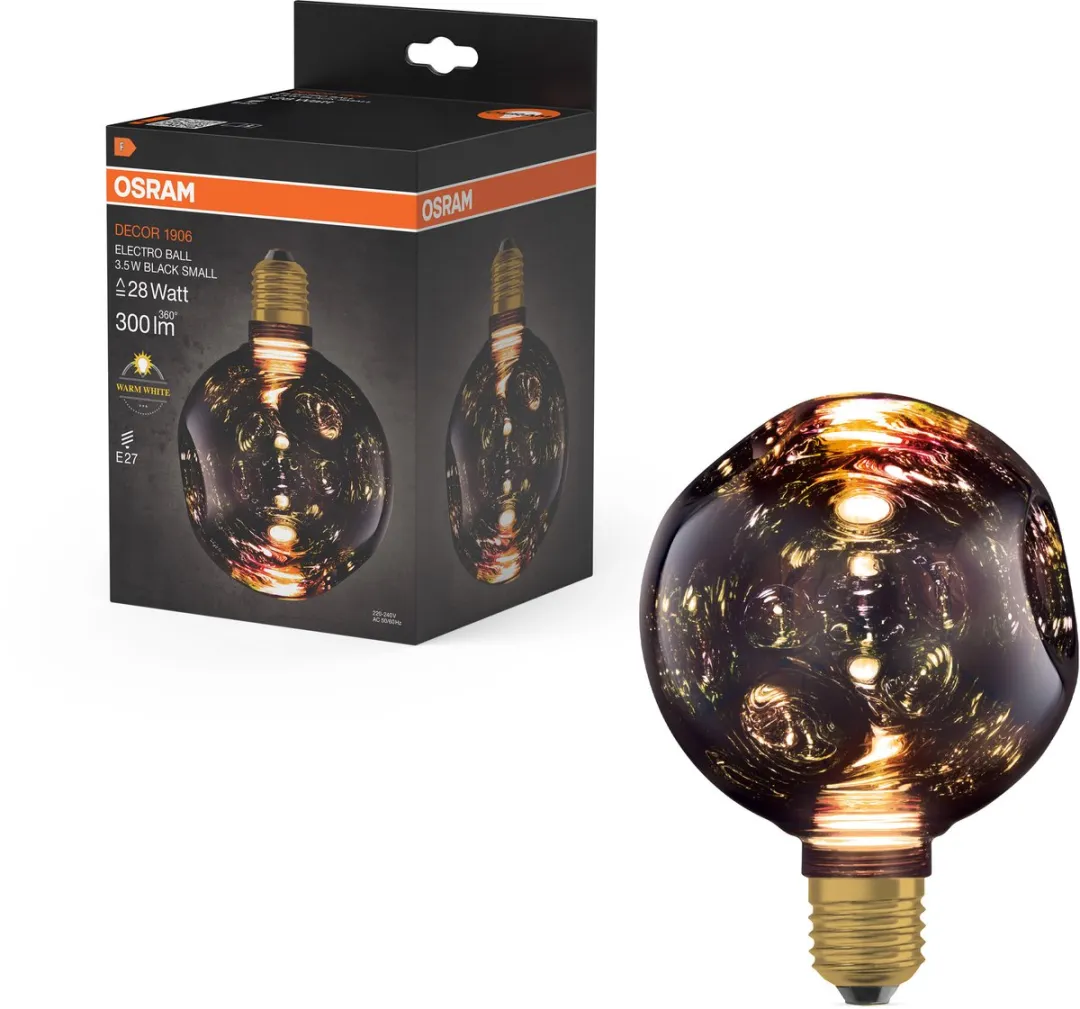 Osram Decor LED Lamp Electro Glass Small - 3,5W 2700K - Mat Zwart - Ø125cm