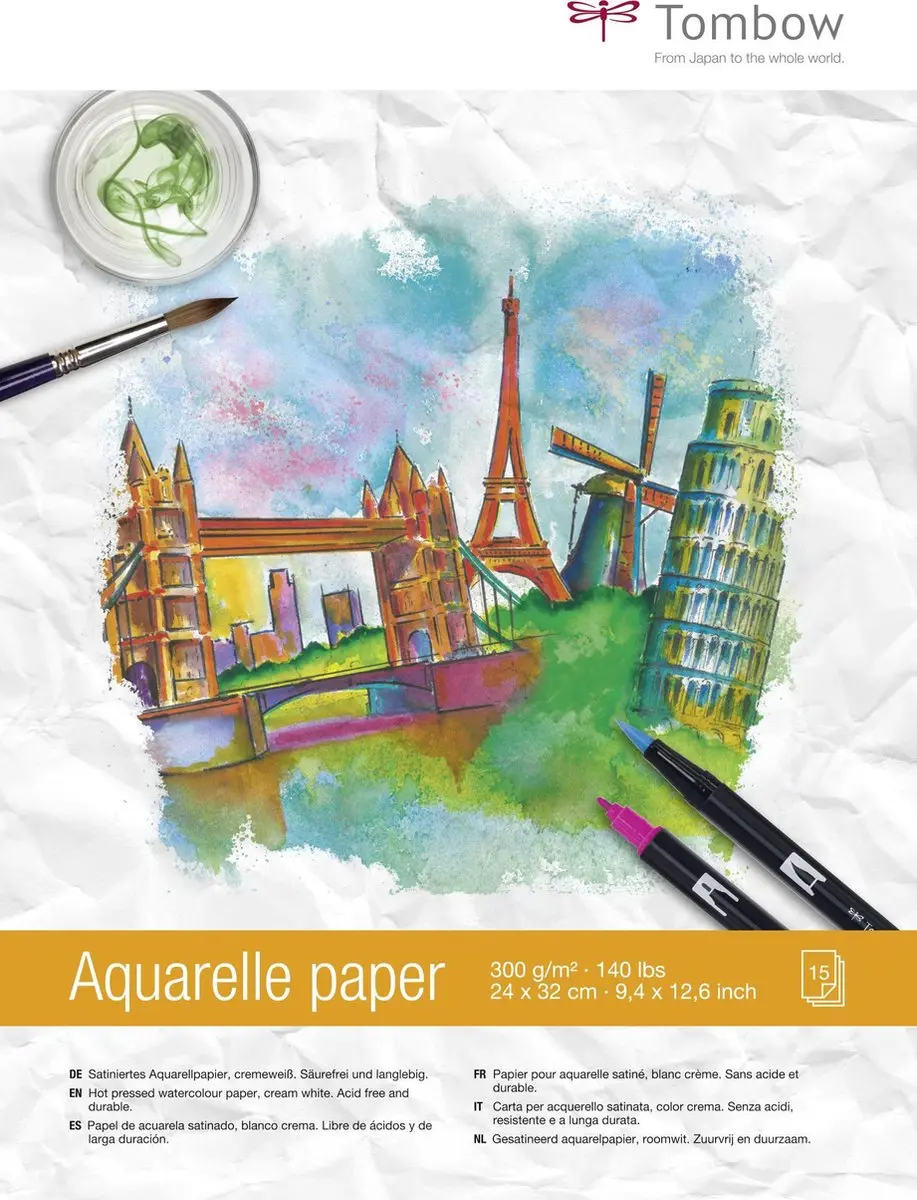 Tombow Handlettering Aquarelblok 24x32cm