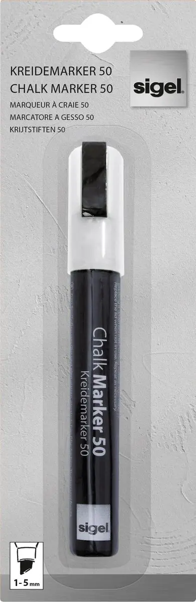 Sigel BA181 Krijtmarker Wit - Beitelpunt 1-5mm - afbeelding 5 van 6