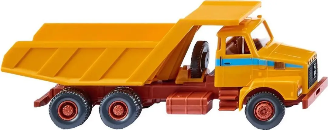 Wiking Miniatuurkiepwagen Muldenkipper Volvo N10 1:87 Geel