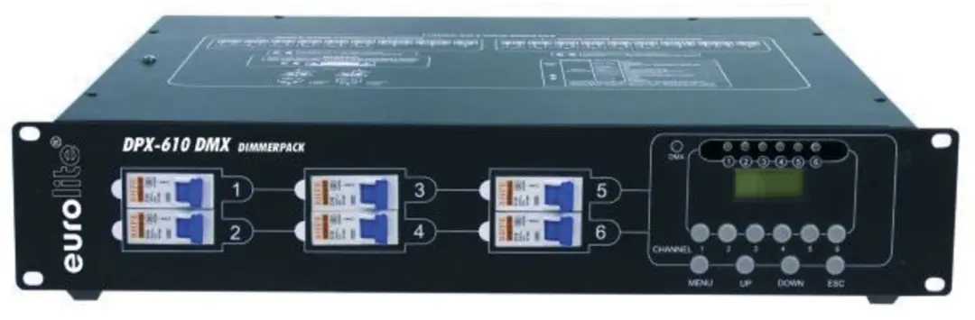 Eurolite DPX-610 DMX Dimmer 6-kanaals