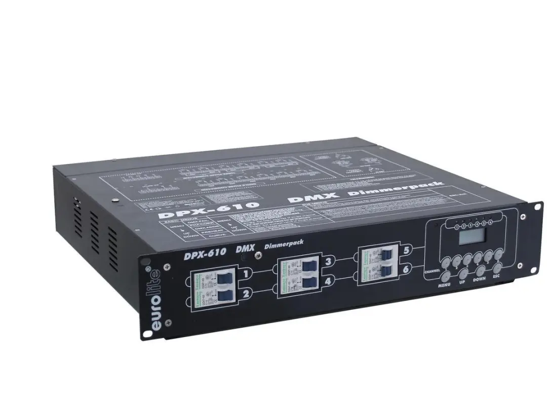 Eurolite DPX-610 DMX Dimmer 6-kanaals - afbeelding 2 van 3