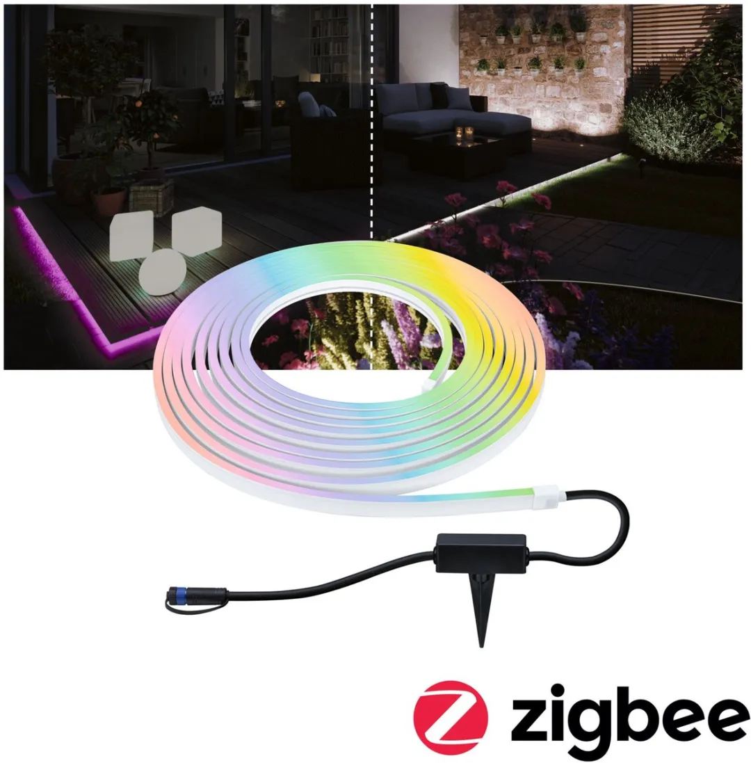Plug & Shine LED Strip Smart Home Zigbee 3.0 Smooth Afzonderlijke strip IP67 RGBW+ 39W Wit