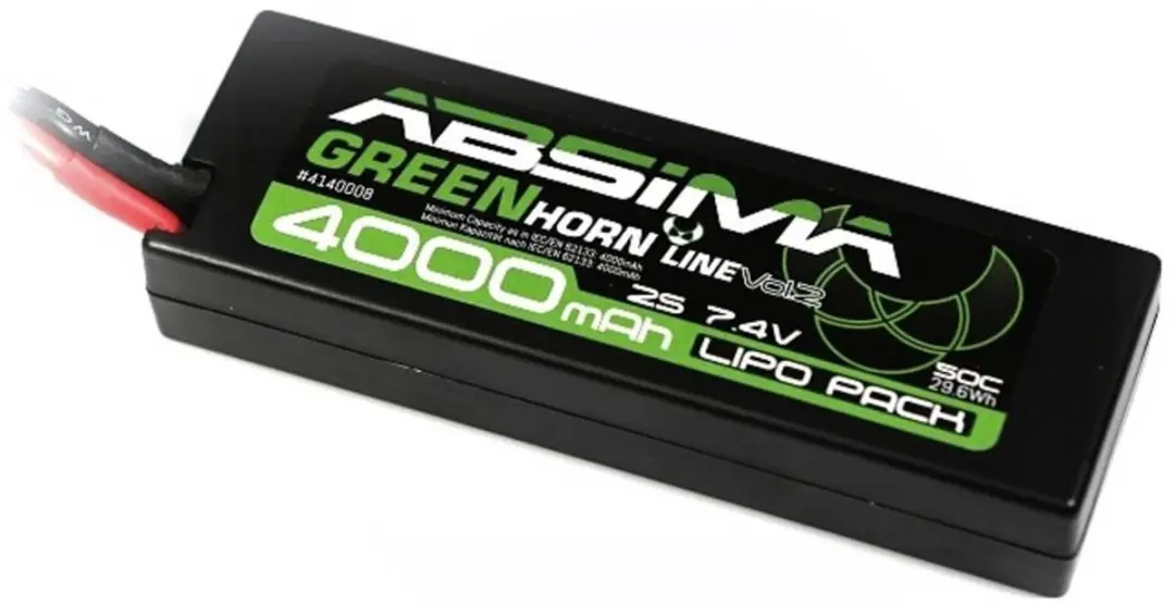 Absima LiPo Accupack 7.4V 4000mAh Softcase T-stekkers