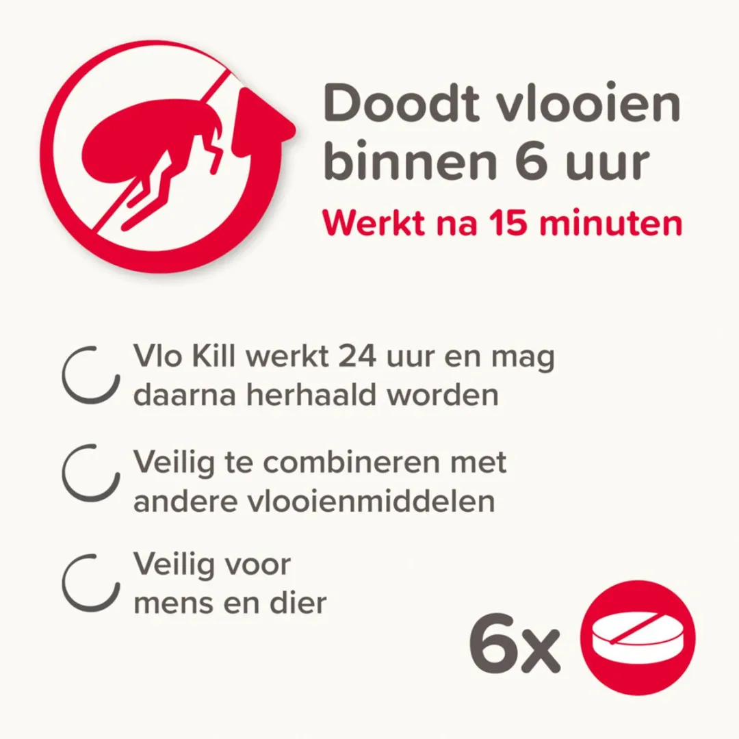 Beaphar Vlo Kill Tabletten Hond 11-57kg - 2x6 Stuks