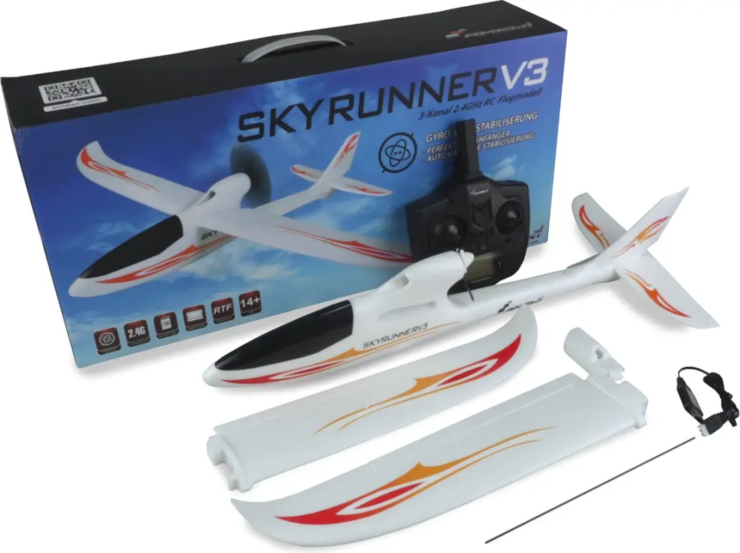 RC vliegtuig Skyrunner V3 GYRO RTR, 2,4G AMX FLIGHT 24058 - afbeelding 6 van 6