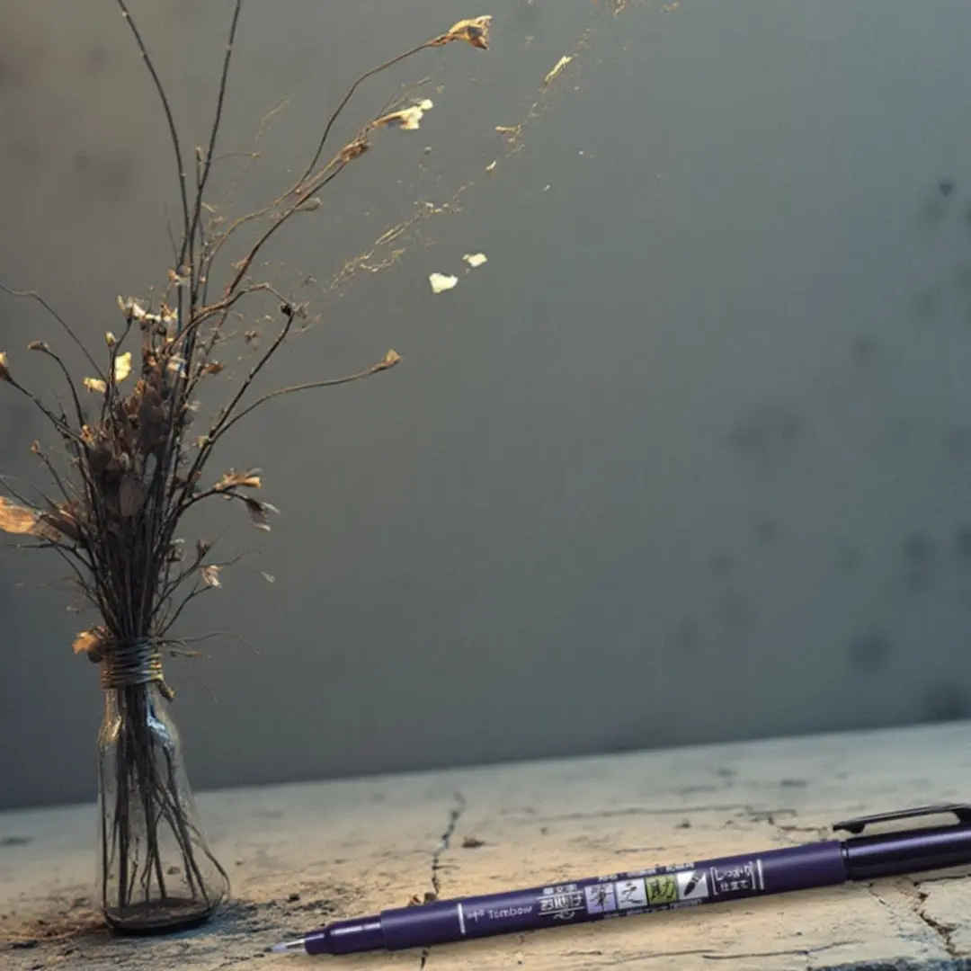 Tombow Fudenosuke Brushpen Hard Tip - Zwart - afbeelding 4 van 6