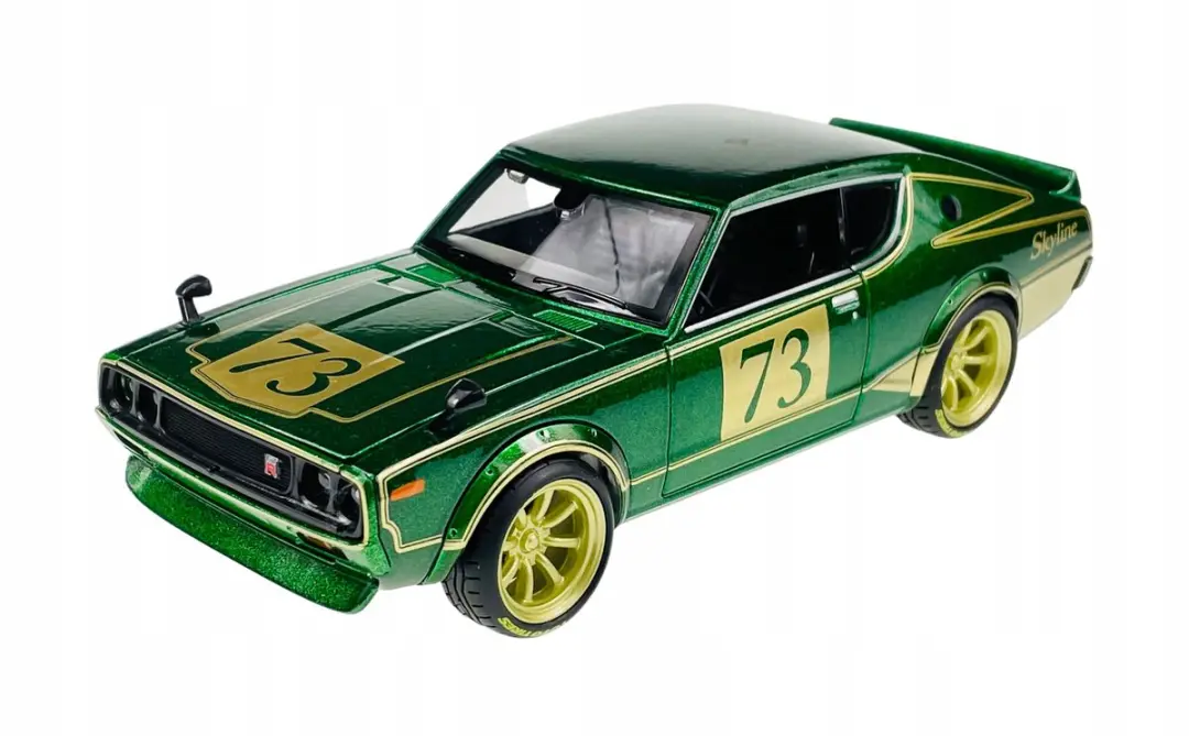 Maisto 1973 Nissan Skyline 2000 GT-R KPGC110 Groen 1:24 Metaal