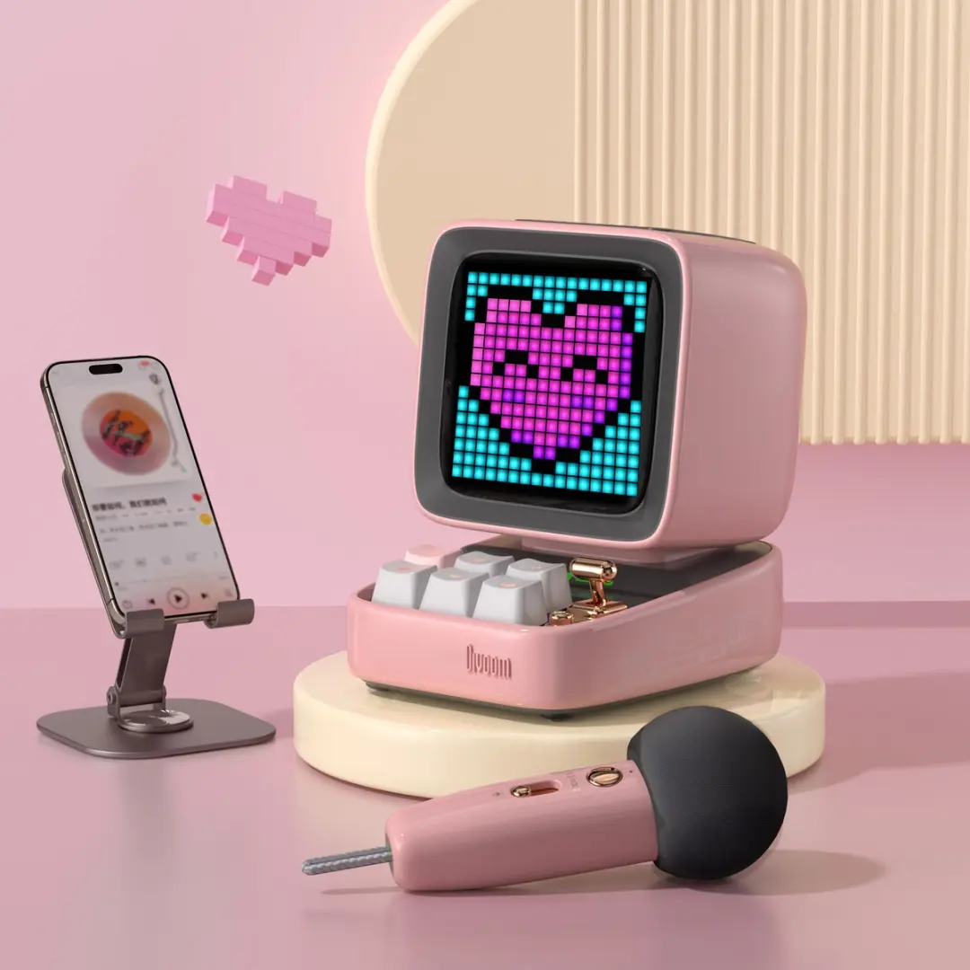 Divoom Ditoo-5M Karaokespeaker 15W - Roze - afbeelding 3 van 6