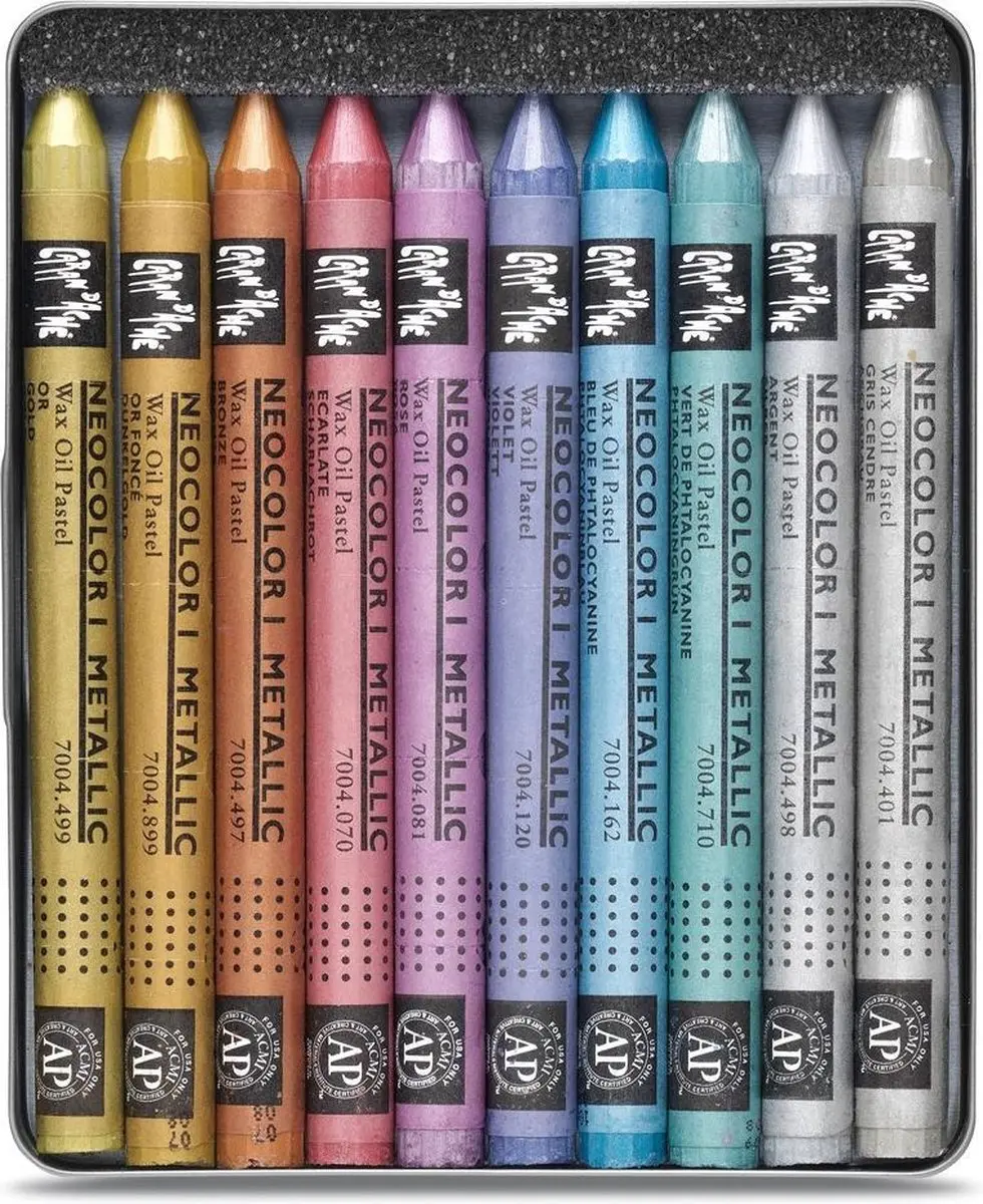 Caran d'Ache Neocolor I Metallic Kleurpotloden - 10 Stuks - afbeelding 5 van 6