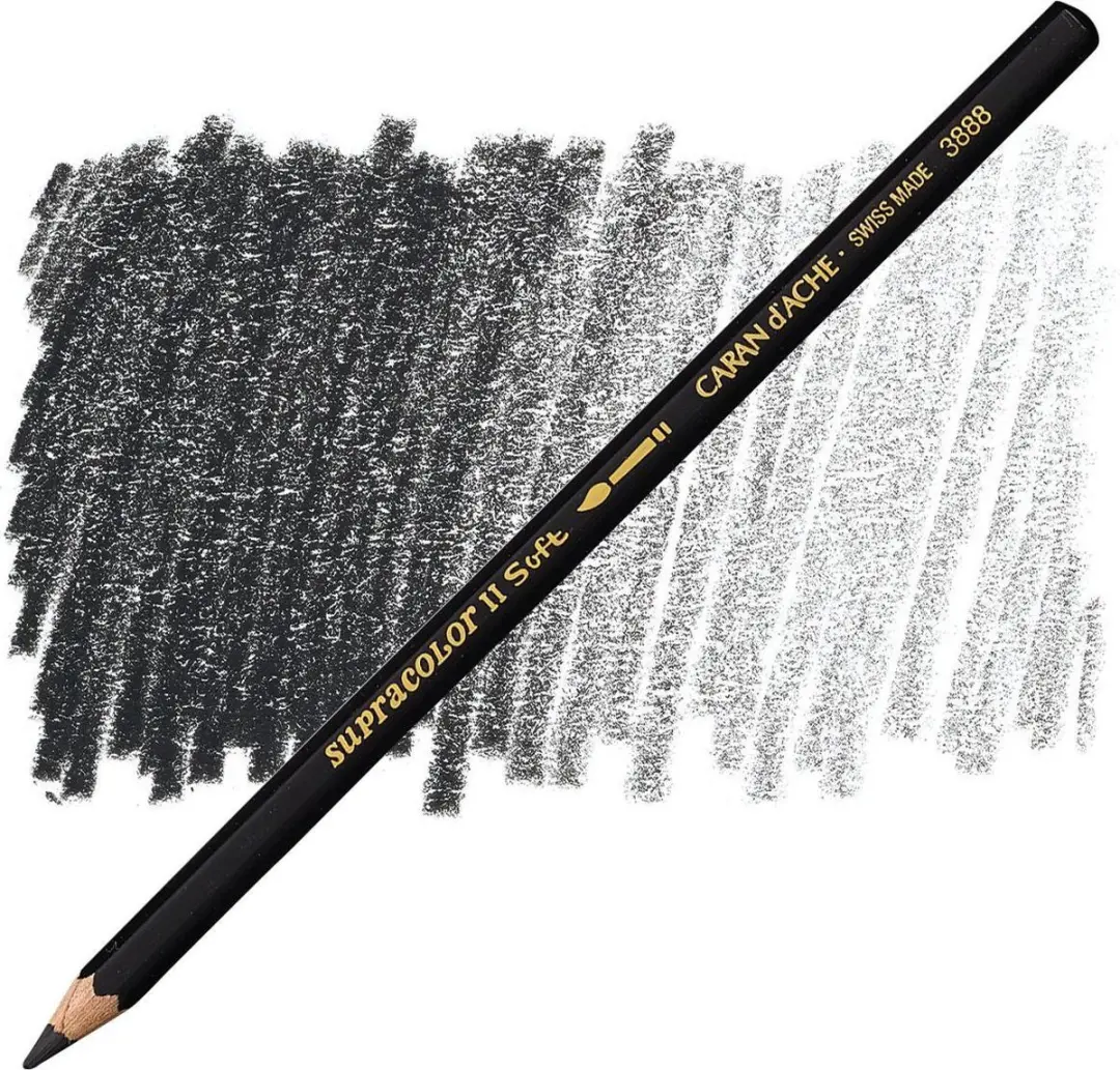 Caran d'Ache Supracolor aquarel potlood 496 ivory black