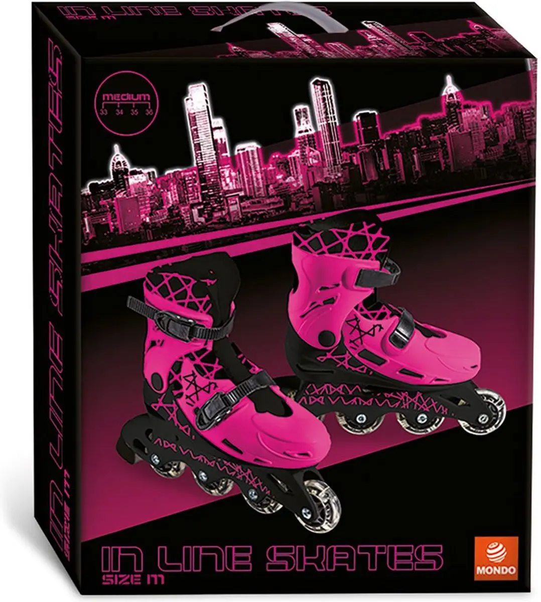 Mondo Inline Skates - Roze - Maat 33-36 - afbeelding 2 van 5