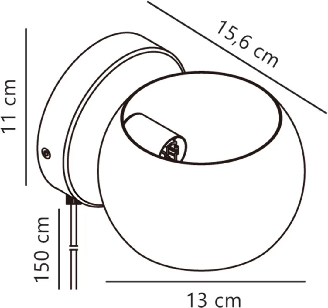 Nordlux Belir Wandlamp E14 - 5W - Zwart
