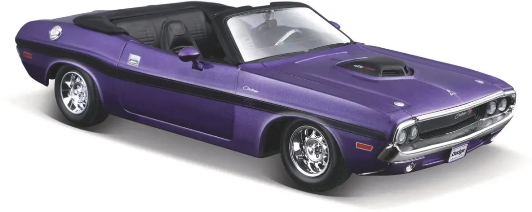 Maisto 1/24 Dodge Challenger R/T Cabrio Paars 1970