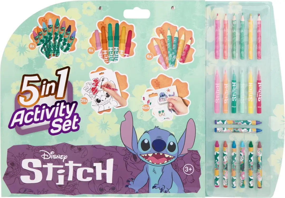 Disney Stitch 5 in 1 Kleurboek Activiteiten Set