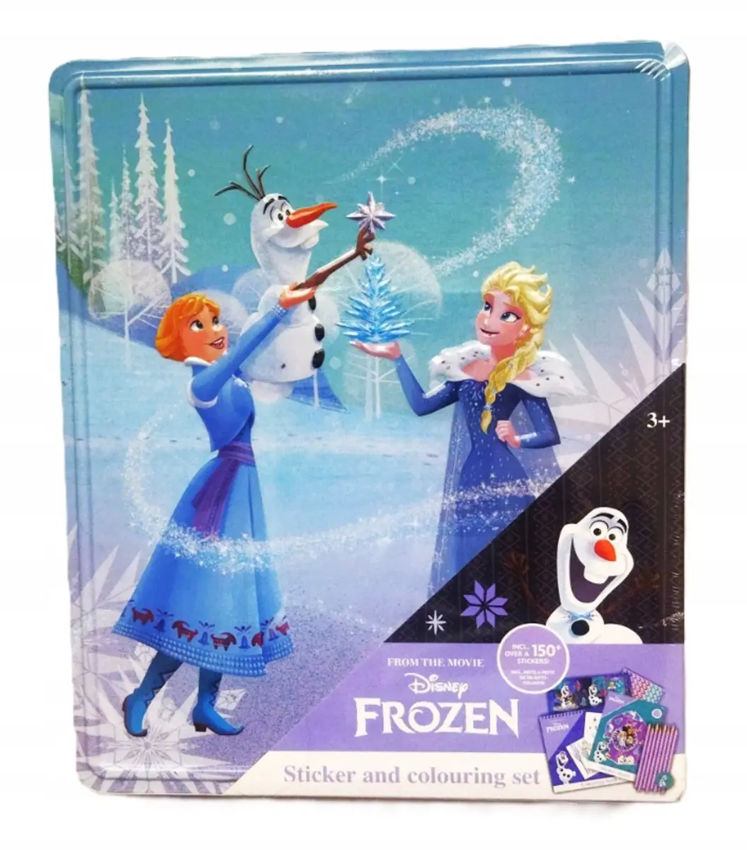 Disney Frozen sticker en kleurplaten in blik