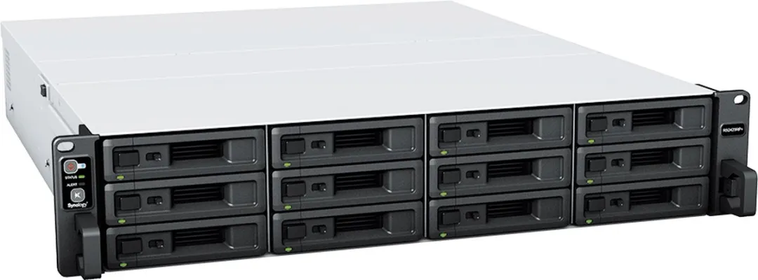 Synology RS2423RP NAS - 12 Slots - AMD Ryzen - Zwart/Grijs