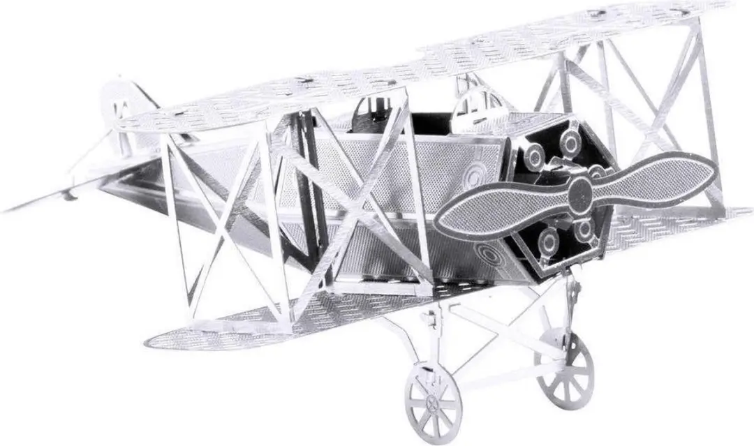 Metal Earth Fokker D-VII 3D Puzzel - Zilver - afbeelding 4 van 6