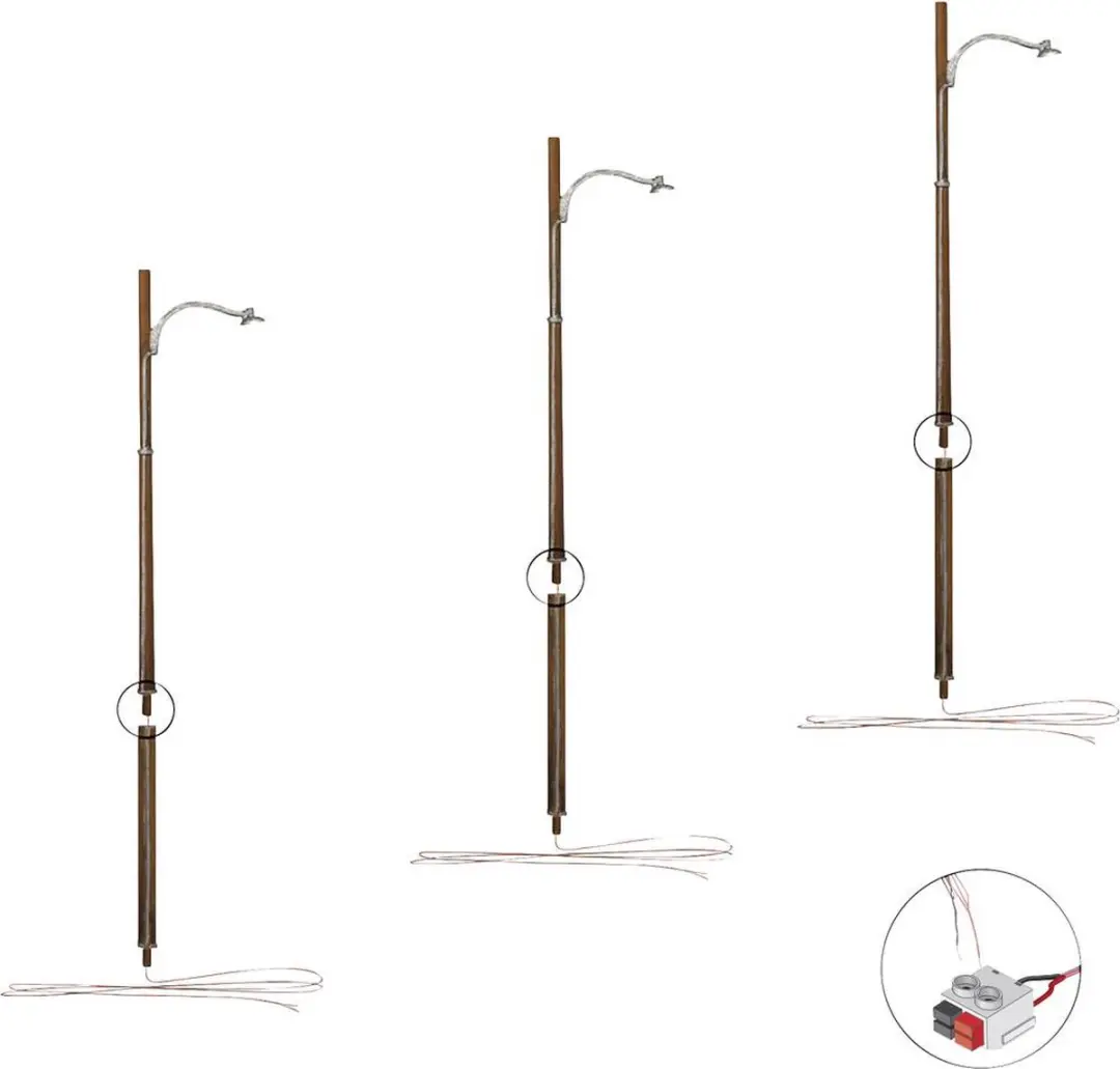 Woodland Scenics WJP5630 Lichtmast Enkel H0 - 3 stuks - afbeelding 3 van 4