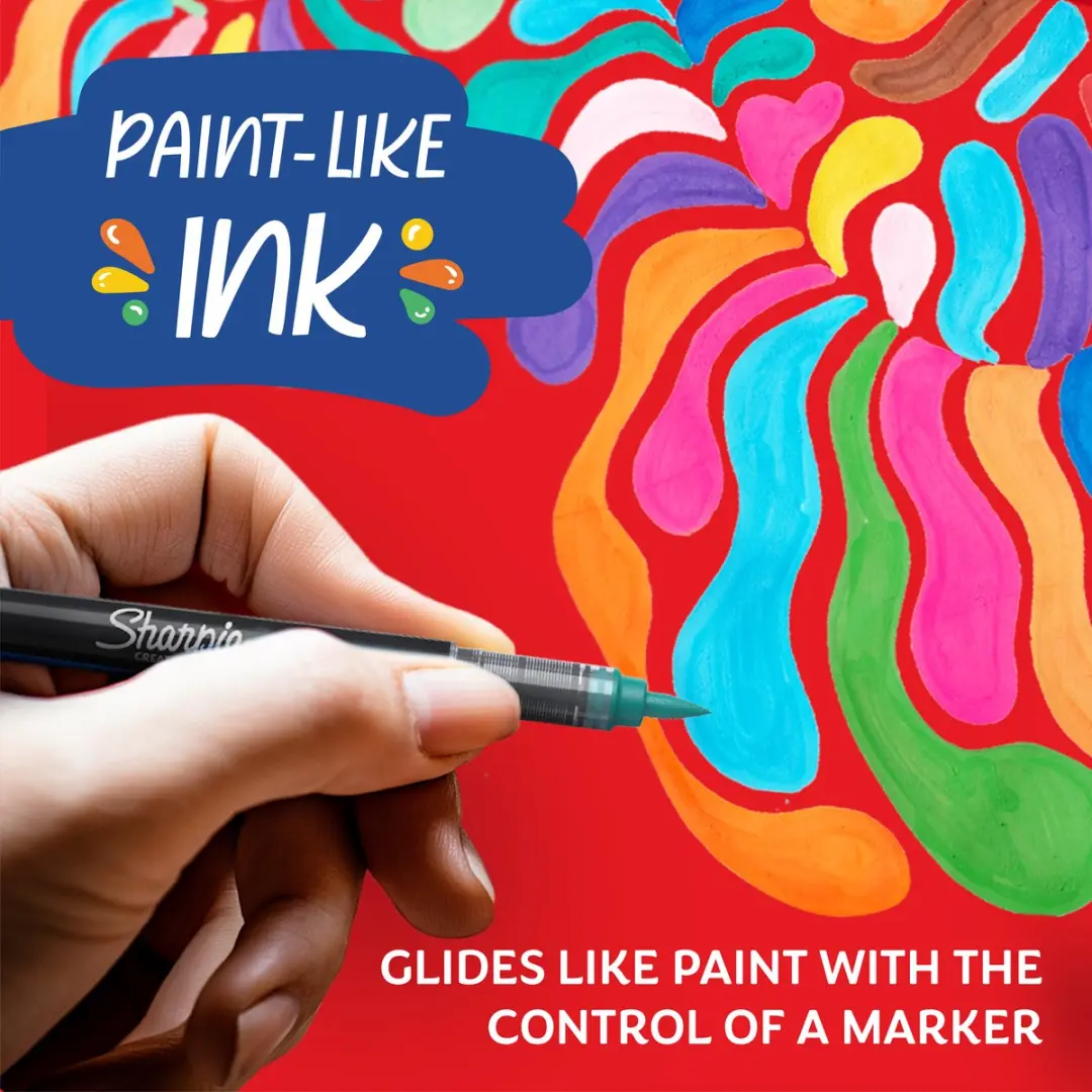 Sharpie Creative Marker Penseelmarker Rood - 6x - afbeelding 3 van 6
