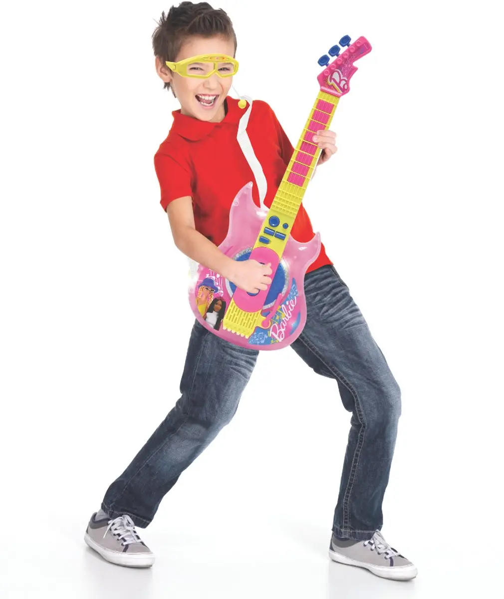 Lexibook Barbie Elektrische Gitaar met Microfoon - Roze - afbeelding 2 van 6