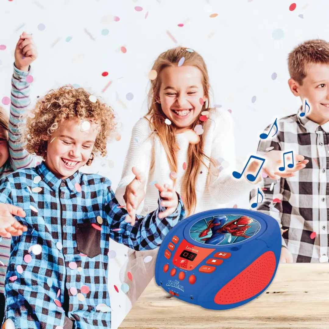 Lexibook RCD109SP Spider-Man Bluetooth CD-speler - Blauw - afbeelding 3 van 6