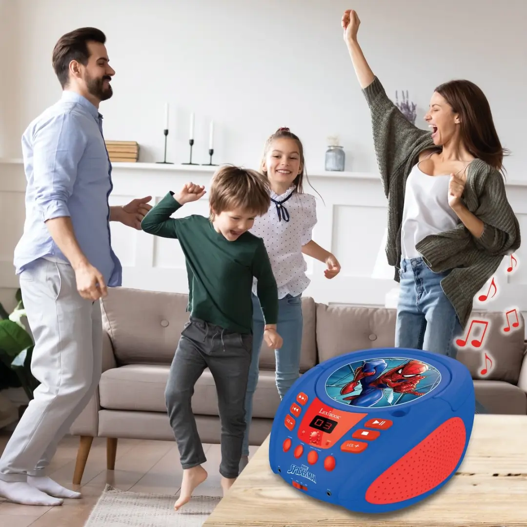 Lexibook RCD109SP Spider-Man Bluetooth CD-speler - Blauw - afbeelding 2 van 6
