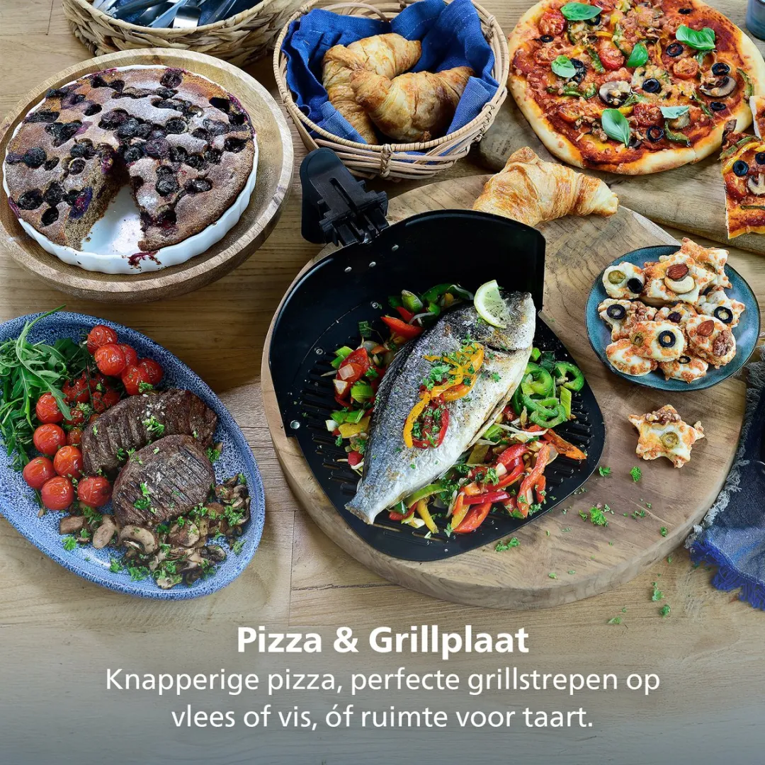 Philips Pizza & Grillplaat Airfryer Accessoire - HD9963/00 - Geschikt voor Philips