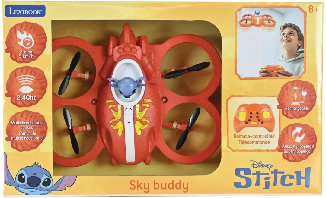 Lexibook Stitch Flying RC Spaceship - Oranje - afbeelding 5 van 6