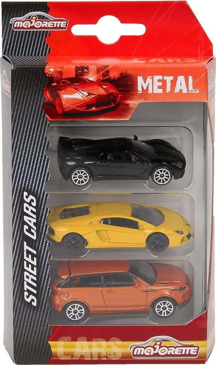 Majorette Gietijzeren Auto's 3 Stuks Assorti