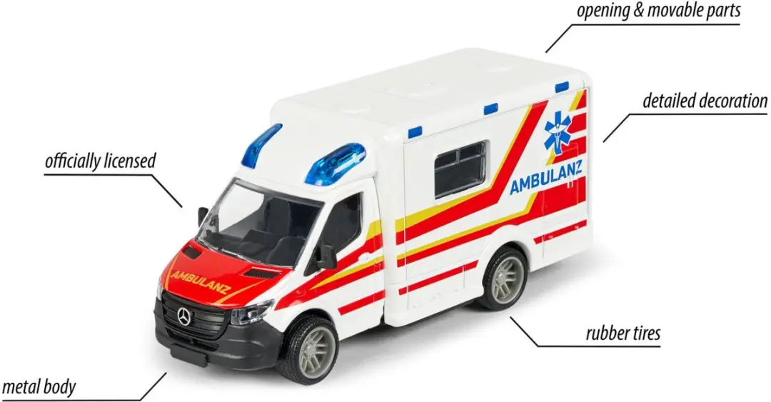 Majorette Mercedes-Benz Sprinter Ambulance - afbeelding 5 van 6